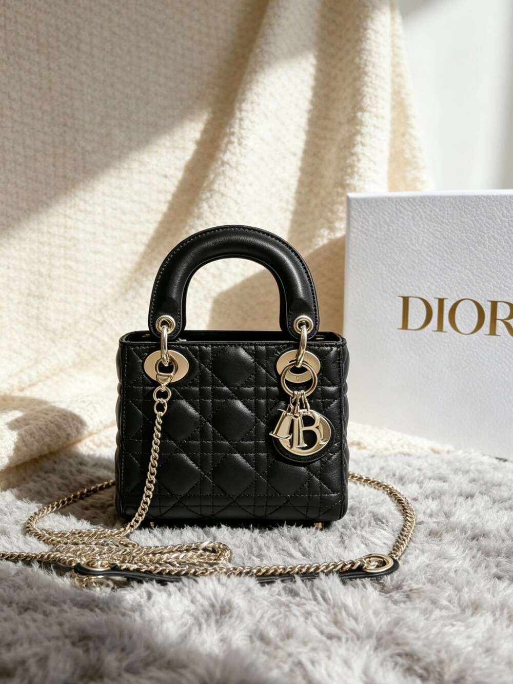 Mini Lady Dior Bag Black Cannage Lambskin